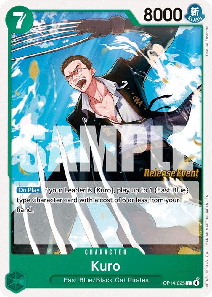 Kuro (OP14-025) Release Event Cards