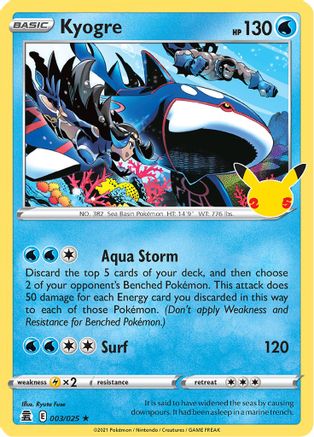 Kyogre (3) Holofoil - Celebrations