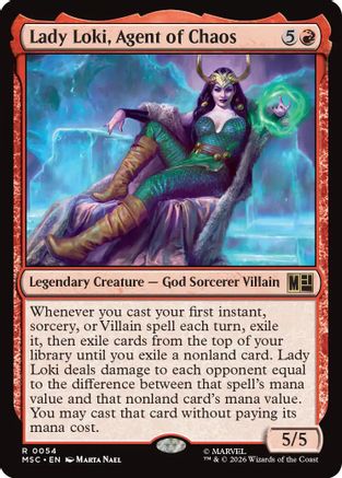 Lady Loki, Agent of Chaos (054) Surge Foil - Commander: Marvel Super Heroes