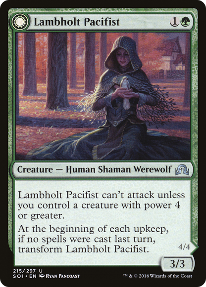 Lambholt Pacifist // Lambholt Butcher (215) Foil - Shadows over Innistrad