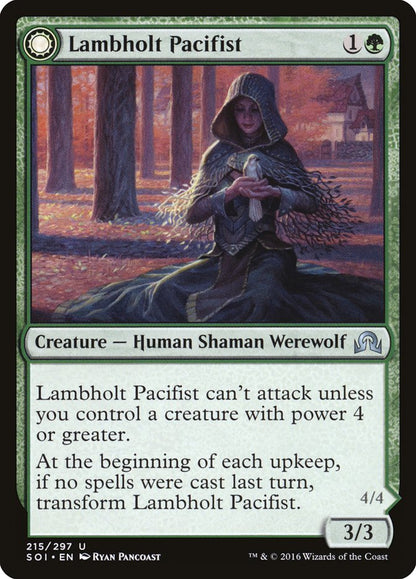Lambholt Pacifist // Lambholt Butcher (215) Foil - Shadows over Innistrad
