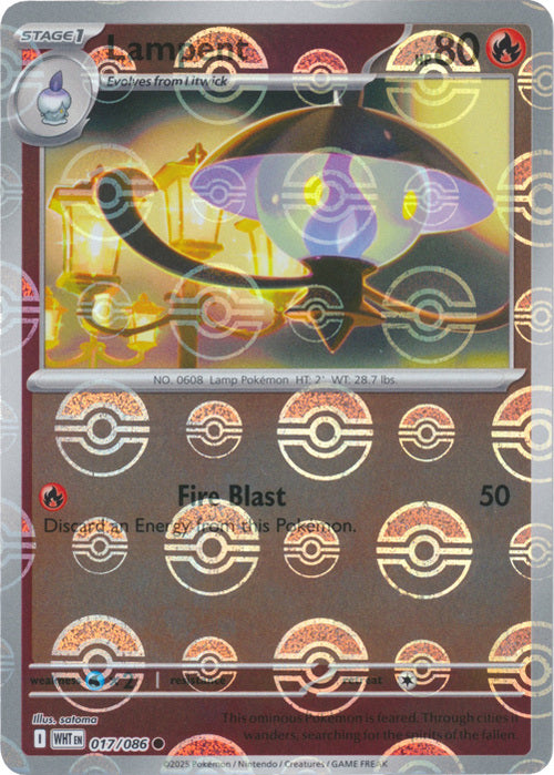 Lampent (Poke Ball Pattern) (17) Reverse Holofoil - White Flare