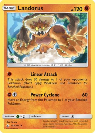 Landorus (103) Reverse Holofoil - Unbroken Bonds