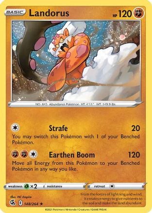 Landorus (Cosmos Holo) (Blister Exclusive) (148) Holofoil - Fusion Strike
