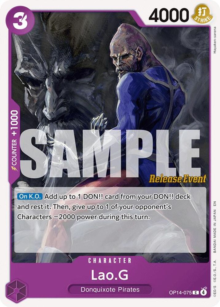 Lao.G (OP14-075) Release Event Cards