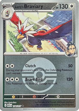 Larry's Braviary (Poke Ball) (174) Reverse Holofoil - Ascended Heroes