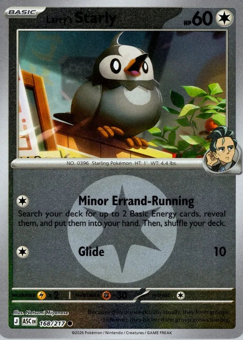 Larry's Starly (Energy Symbol Pattern) (168) Reverse Holofoil - Ascended Heroes