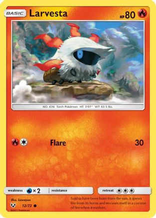 Larvesta (12) Reverse Holofoil - Shining Legends