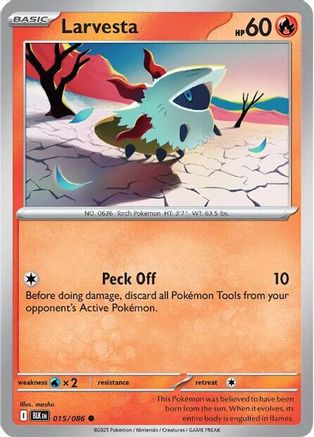 Larvesta (15) Reverse Holofoil - Black Bolt