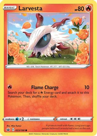 Larvesta (23) Reverse Holofoil - Chilling Reign
