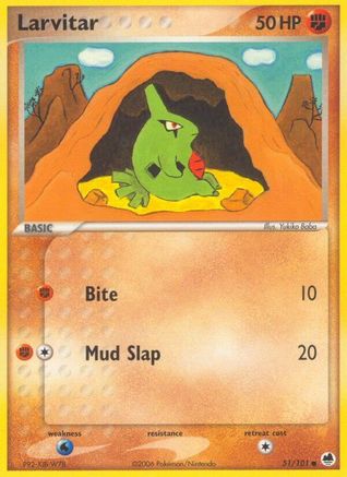 Larvitar (51) Reverse Holofoil - Dragon Frontiers