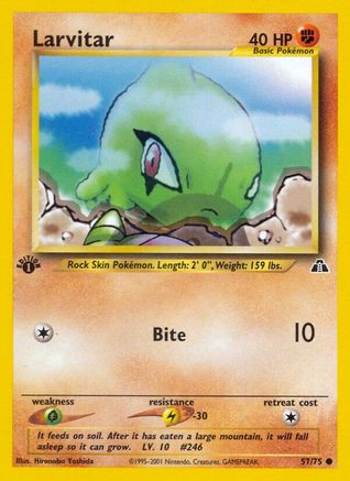 Larvitar (57) (1st Edition) - Neo Discovery