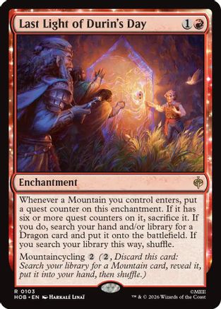 Last Light of Durin's Day (103) Foil - The Hobbit