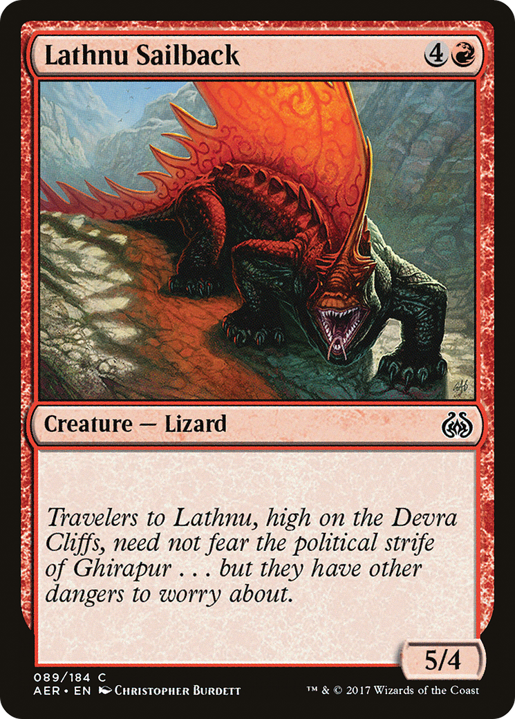 Lathnu Sailback (089) Foil - Aether Revolt