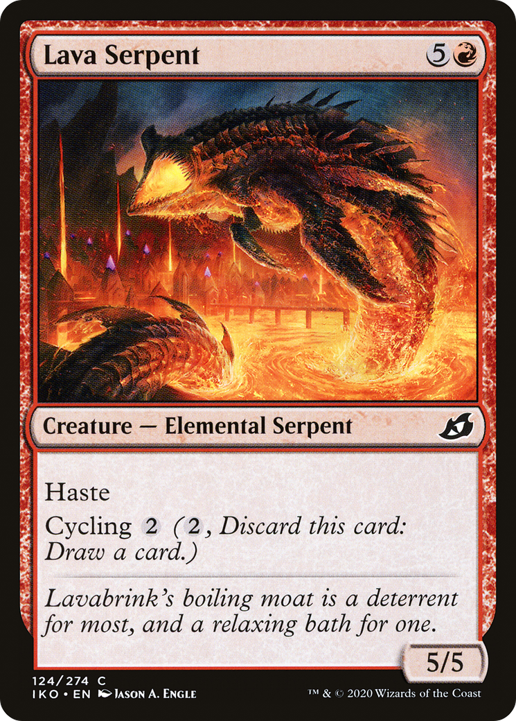 Lava Serpent (124) - Ikoria: Lair of Behemoths Foil