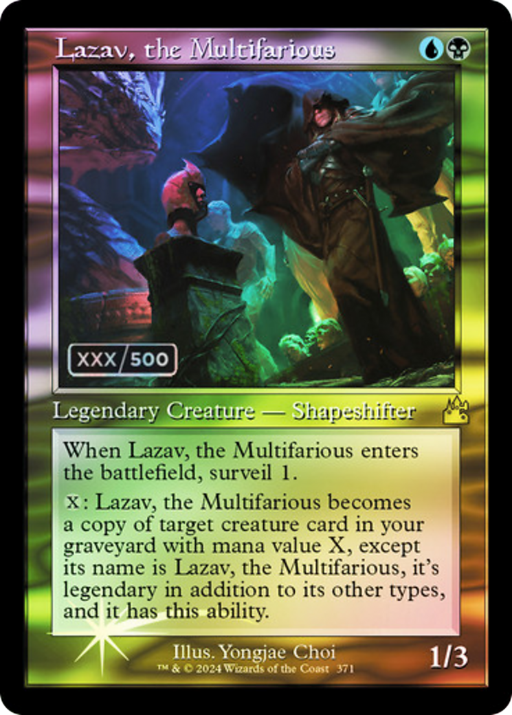 Lazav, the Multifarious (Retro) (Serial Numbered) (371) Foil - Ravnica Remastered