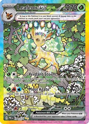 Leafeon ex (Alternate Full Art) (144) Holofoil - Prismatic Evolutions