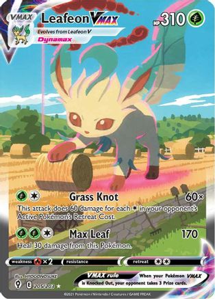 Leafeon VMAX (Alternate Art Secret) (205) Holofoil - Evolving Skies