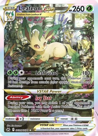 Leafeon VSTAR (Alternate Full Art) (GG35) Holofoil - Crown Zenith