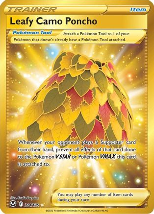 Leafy Camo Poncho (Gold) (214) Holofoil - Silver Tempest