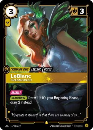 LeBlanc – Fragmented (Alternate Art) (172a) Foil - Unleashed
