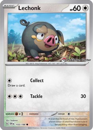 Lechonk (Pokémon Center Exclusive) (155) Reverse Holofoil - Miscellaneous Cards & Products