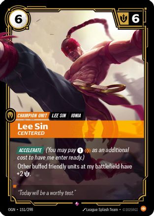 Lee Sin – Centered (151) Foil - Origins