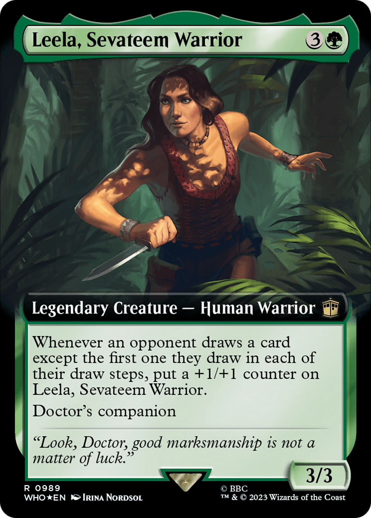 Leela, Sevateem Warrior (Extended Art) (989) Surge Foil - Doctor Who