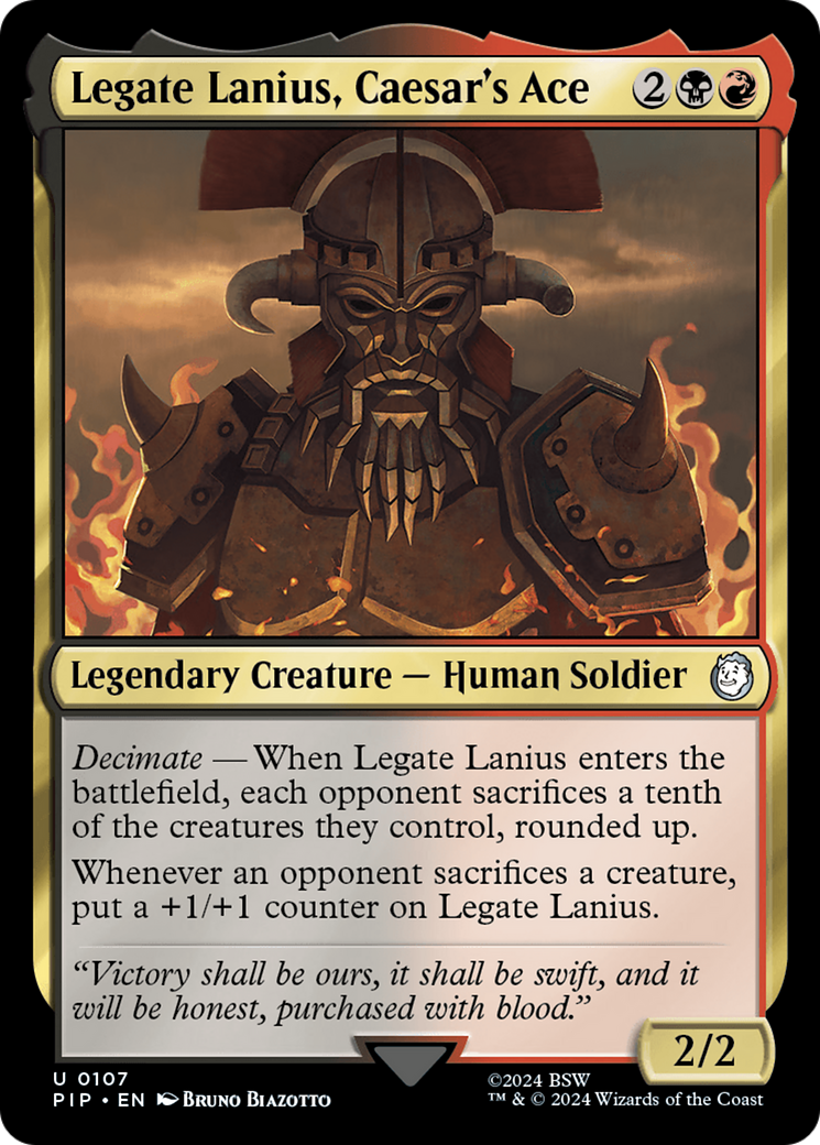 Legate Lanius, Caesar's Ace (107) - Fallout