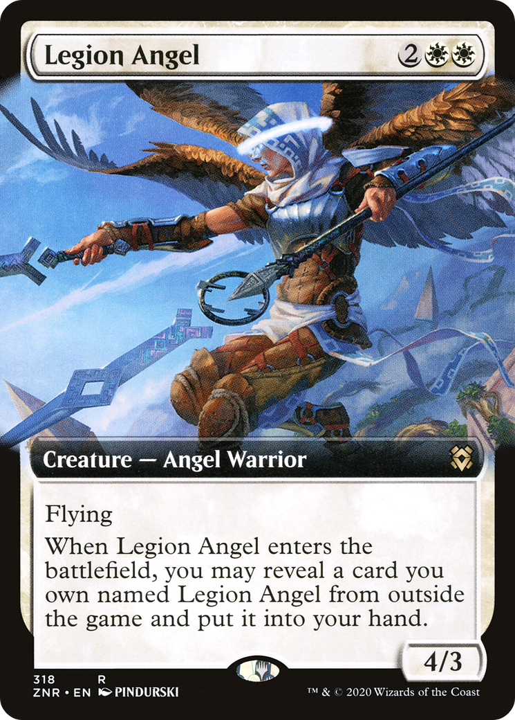 Legion Angel (Extended Art) (318) - Zendikar Rising Foil