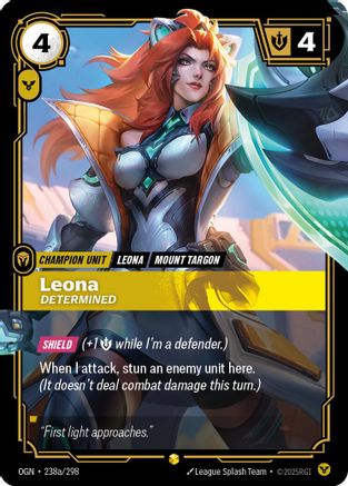 Leona – Determined (Alternate Art) (238a) Foil - Origins