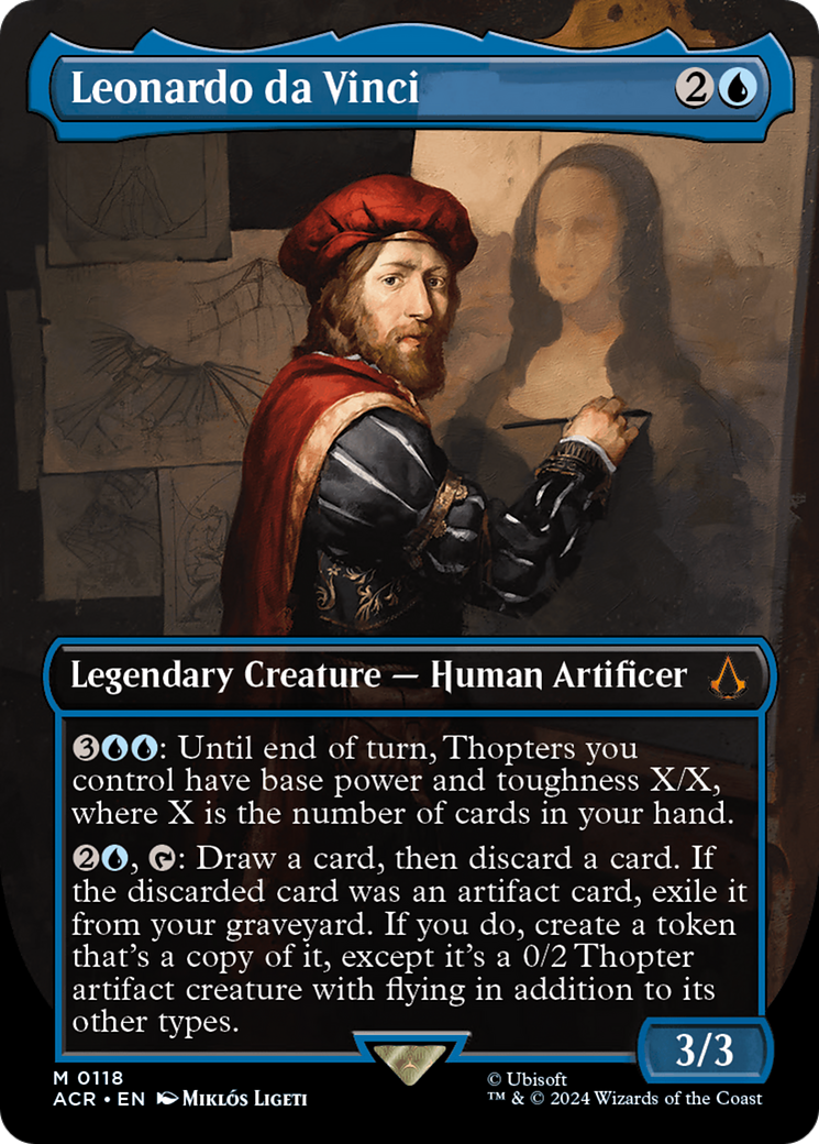 Leonardo da Vinci (Borderless) (118) Foil - Assassin's Creed