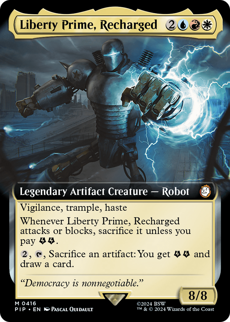 Liberty Prime, Recharged (Extended Art) (416) Foil - Fallout