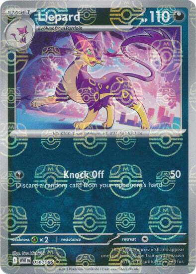 Liepard (Master Ball Pattern) (56) Reverse Holofoil - White Flare