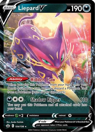 Liepard V (104) Holofoil - Chilling Reign