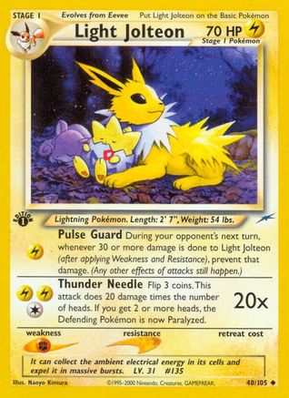 Light Jolteon (48) (1st Edition) - Neo Destiny