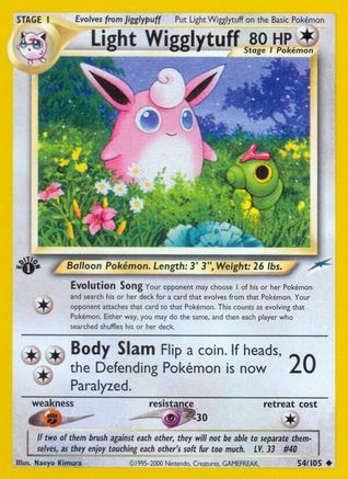 Light Wigglytuff (54) (1st Edition) - Neo Destiny