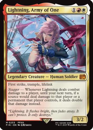 Lightning, Army of One (233) Foil - FINAL FANTASY