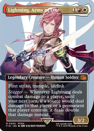 Lightning, Army of One (Borderless) (400) - FINAL FANTASY