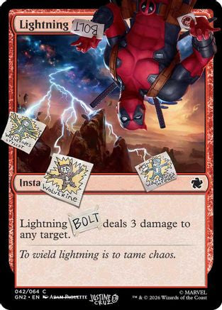 Lightning Bolt (042) Foil - Secret Lair Drop Series