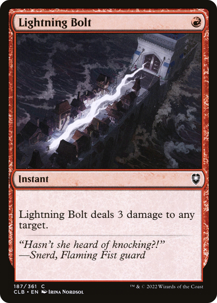 Lightning Bolt (187) - Commander Legends: Battle for Baldur's Gate Foil