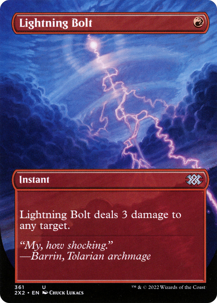 Lightning Bolt (Borderless) (361) - Double Masters 2022