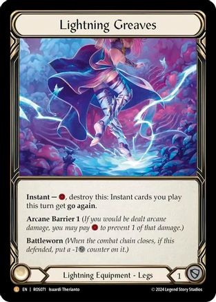 Lightning Greaves (ROS071) Rainbow Foil - Rosetta