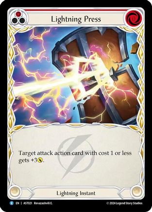 Lightning Press (Red) (AST021) - Armory Deck: Aurora