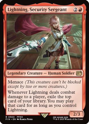 Lightning, Security Sergeant (560) Foil - FINAL FANTASY