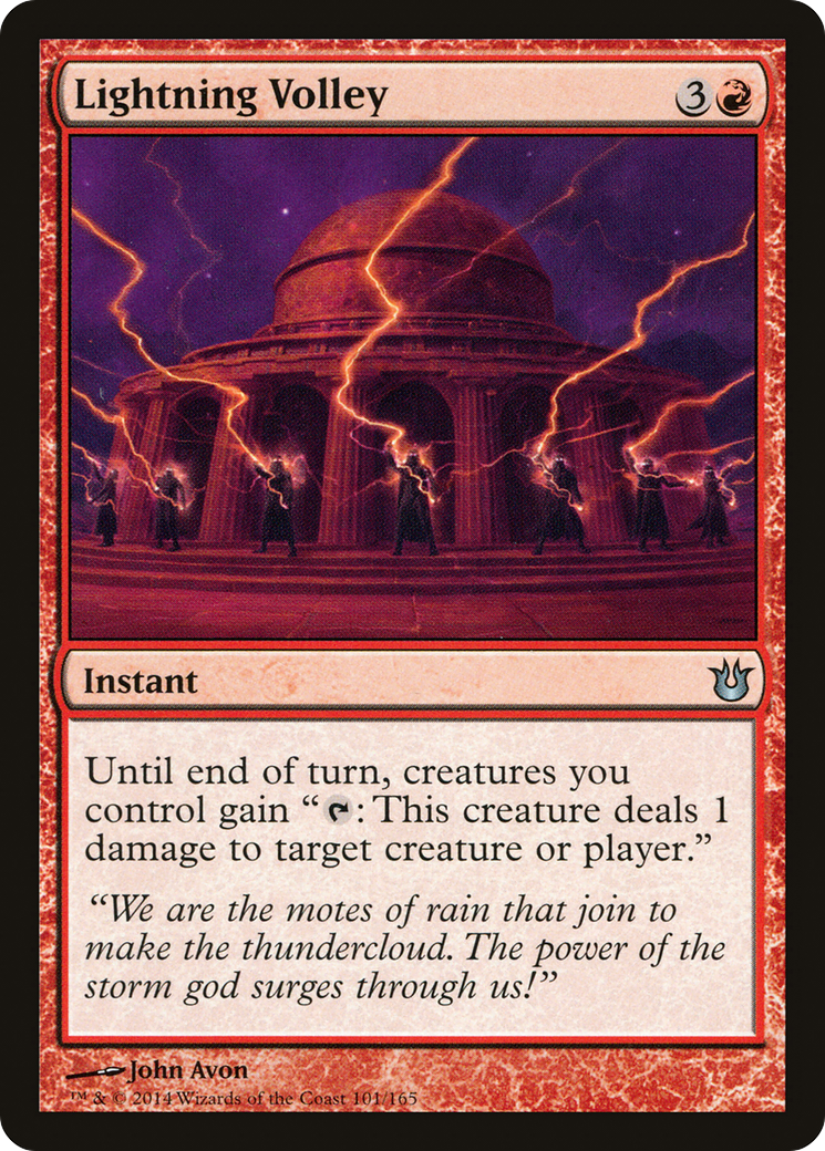 Lightning Volley (101) Foil - Born of the Gods