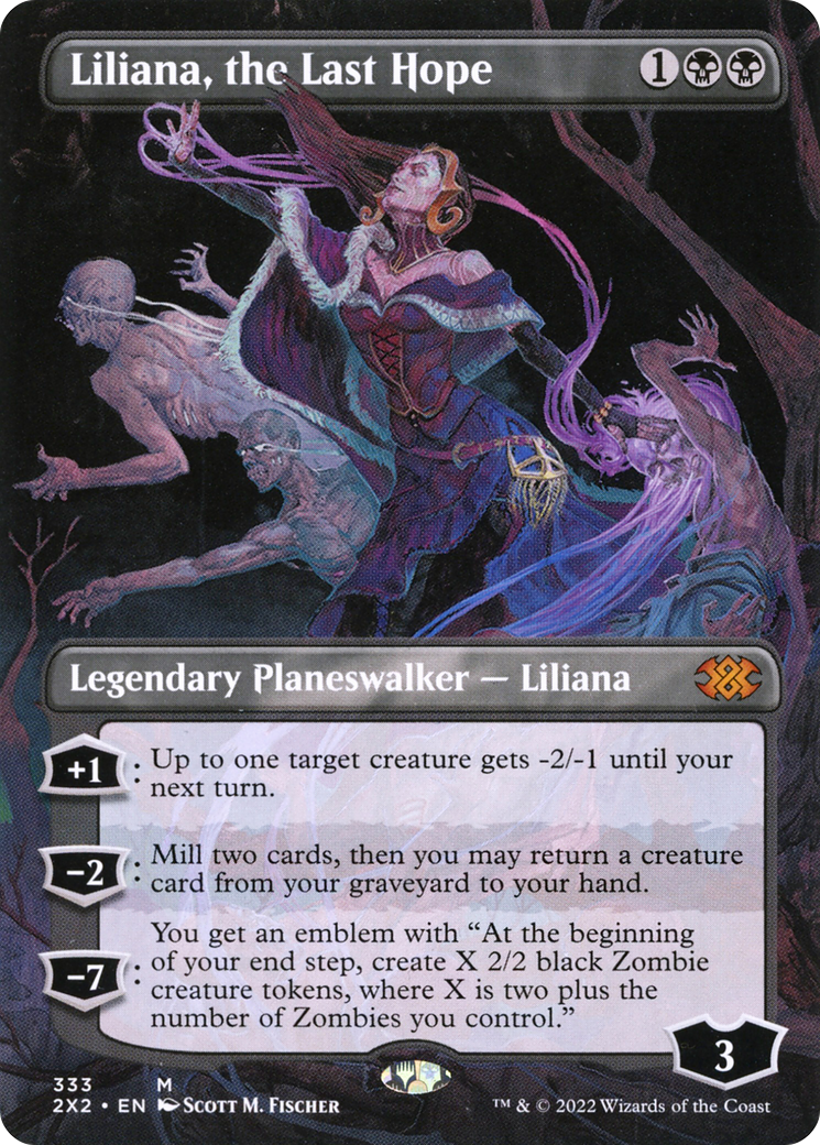 Liliana, the Last Hope (Borderless) (333) Foil - Double Masters 2022
