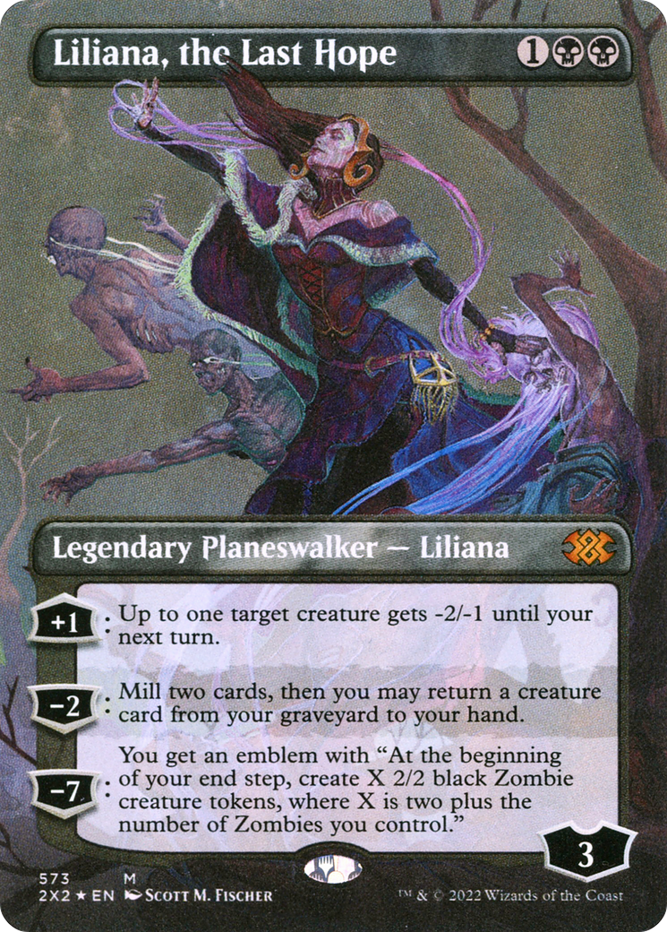Liliana, the Last Hope (Borderless) (573) Textured Foil - Double Masters 2022