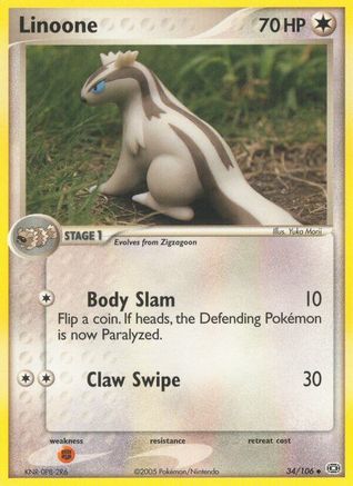 Linoone (34) Reverse Holofoil - Emerald