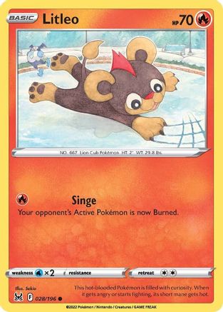 Litleo (28) Reverse Holofoil - Lost Origin